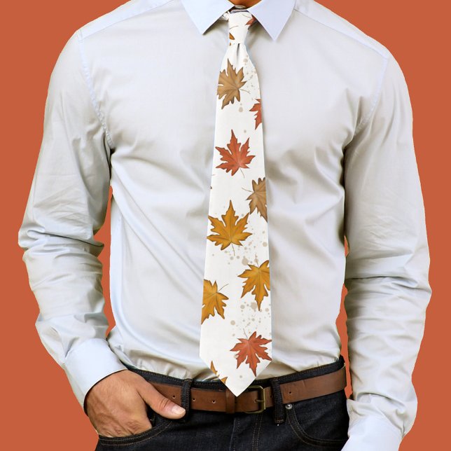 Herbst Herbst Herbstlaube Einfache Vegetation Krawatte (Fall leaves mens neck tie)