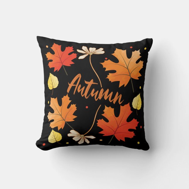 Herbst Herbst-Herbstlaube Kissen (Vorderseite)