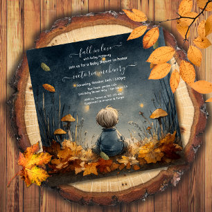 Herbst Herbst in Liebe Feuerwiese-Babydusche Einladung