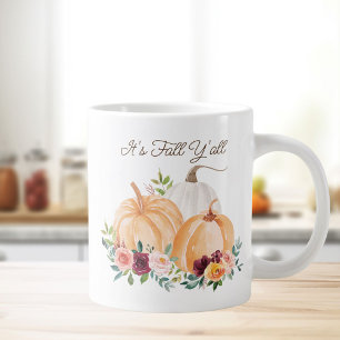  Herbst Herbst Kürbisse und Blumen Jumbo-Tasse