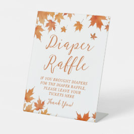 Herbst Herbst lässt Babydusche Windeln Raffel Sockelschild