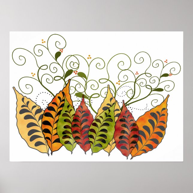 Herbst Herbst Leaves Poster (Vorne)