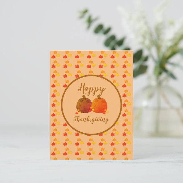 Herbst/Herbst/Pumpkin Postkarte (Stehend Vorderseite)