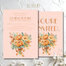 Herbst/Herbst Rustikale Geburtstagsparty Einladung