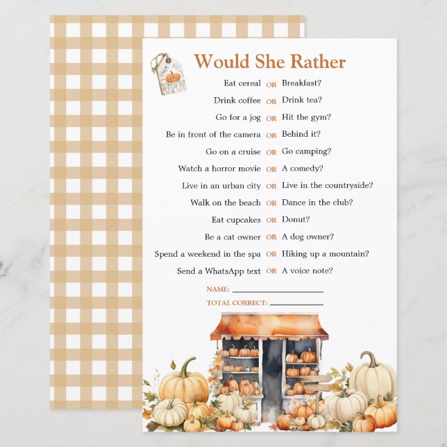 Herbst Herbst sie ist vom Markt weg, würde sie ehe (Vorne/Hinten)