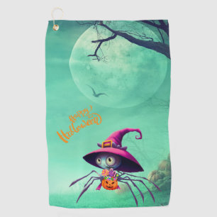 Herbst/Herbst/Spinne/Hexe/Halloween Golfhandtuch