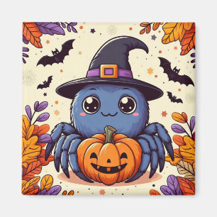 Herbst/Herbst/Spinne/Hexe/Halloween Magnet