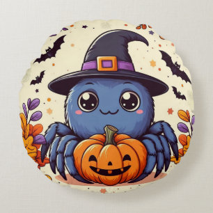 Herbst/Herbst/Spinne/Hexe/Halloween Rundes Kissen