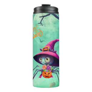 Herbst/Herbst/Spinne/Hexe/Halloween Thermosbecher