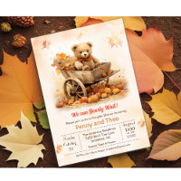 Herbst Herbst Teddy Bear Babydusche Einladung