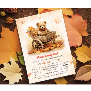 Herbst Herbst Teddy Bear Babydusche Einladung