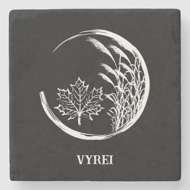 Herbst/Herbst-Wappen Steinuntersetzer (Vorderseite)