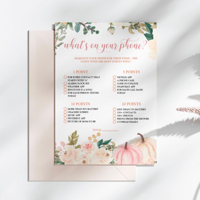 Herbst Herbst Was ist auf deiner Telefonkarte? Einladung (Von Creator hochgeladen)