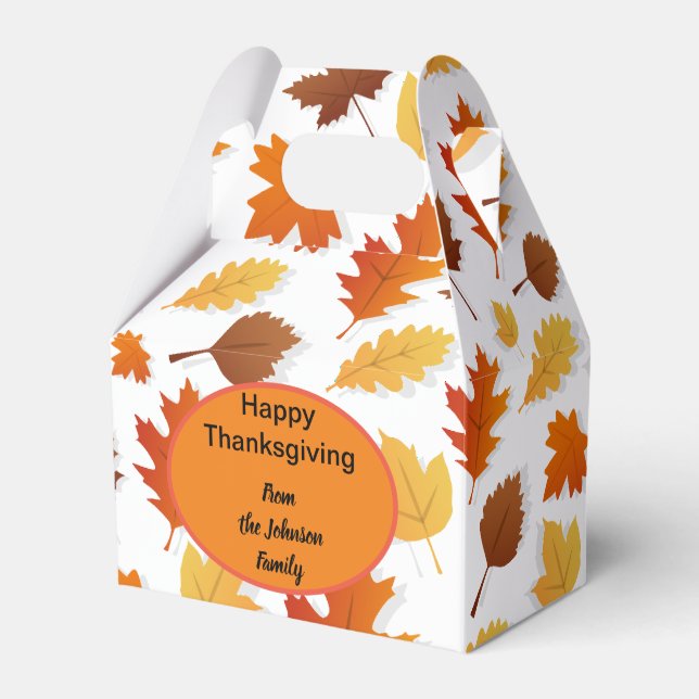 Herbst/Herbstlaub Erntedank Geschenkboxen. bearbei Geschenkschachtel (Vorderseite)
