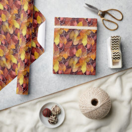 Herbst-Herbstlaub-Muster Geschenkpapier