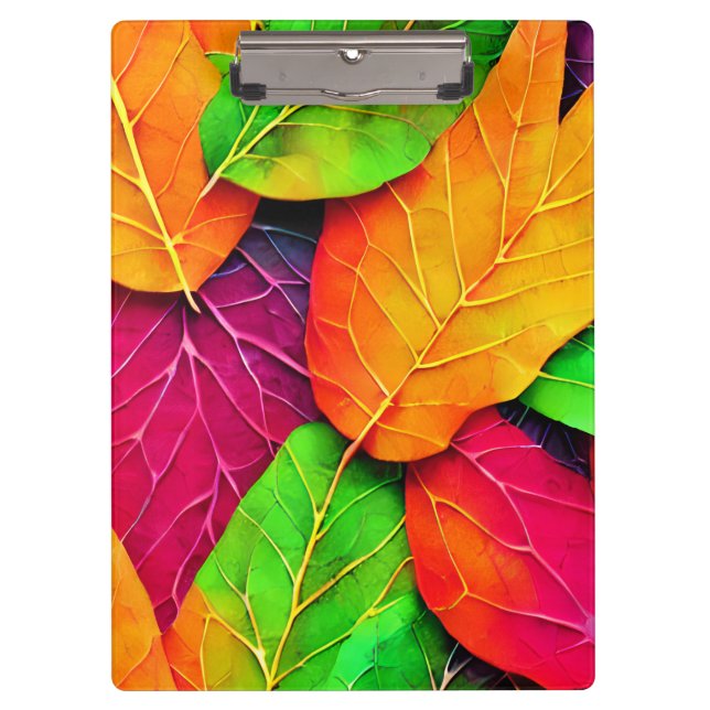 Herbst-Herbstlaub-Muster Klemmbrett (Vorderseite)
