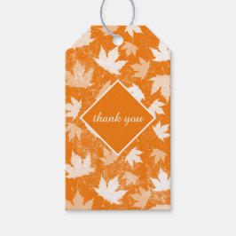 Herbst Herbstlaub Muster Vielen Dank Geschenkanhänger