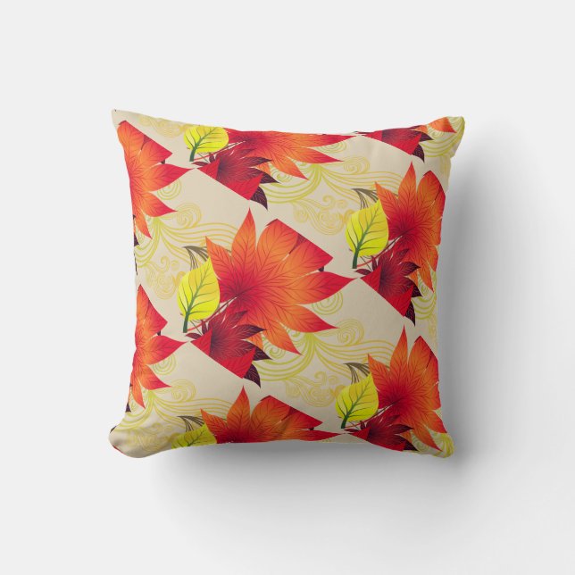 Herbst Herbstleaves Throw Kissen (Vorderseite)