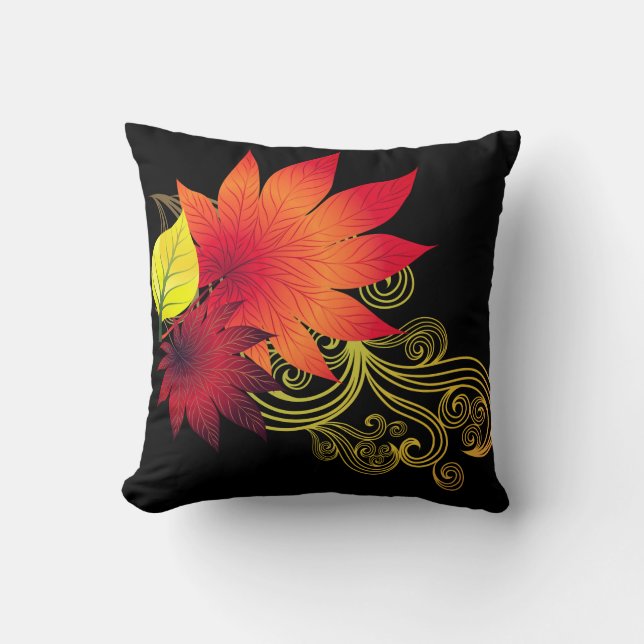 Herbst Herbstleaves Throw Kissen (Vorderseite)