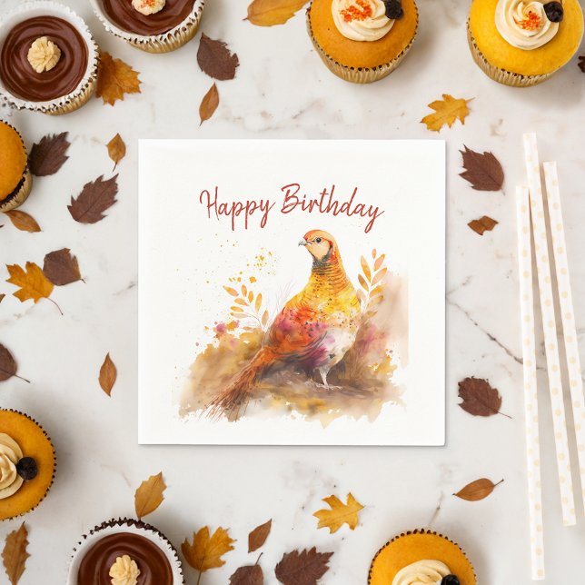 Herbst / Herbstvibes Fasan - Geburtstagsparty - Serviette (Von Creator hochgeladen)