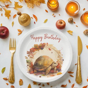 Herbst / Herbstvibes Tortoise - Geburtstagsparty - Pappteller