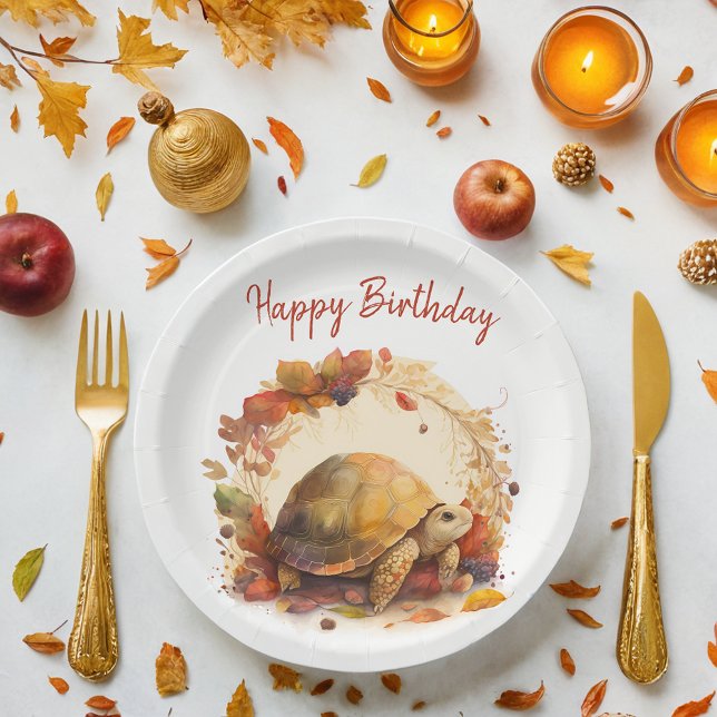 Herbst / Herbstvibes Tortoise - Geburtstagsparty - Pappteller (Von Creator hochgeladen)