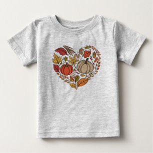 Herbst Herzklopfen Pumpkin Herz Erntedank Baby T-shirt