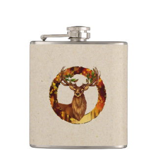 Herbst Hirsch Vinyl Wrapped Flask Flachmann