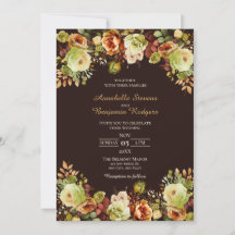 Herbst Hochzeit braun Grün und Burnt Orange Floral