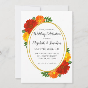 Herbst-Hochzeit Einladung