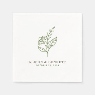 Herbst Hochzeit im Herbst Napkins (grün) Serviette