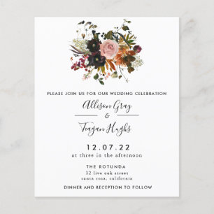 Herbst-Hochzeitseinladung Budget-Flugblatt Flyer