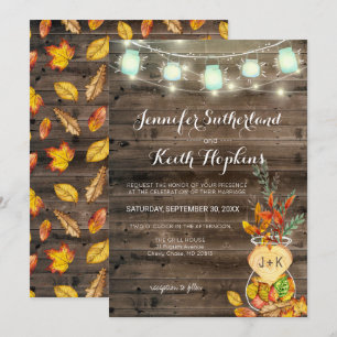 Herbst-Hochzeitseinladung Einladung