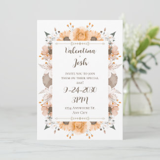 Herbst-Hochzeitseinladung Einladung