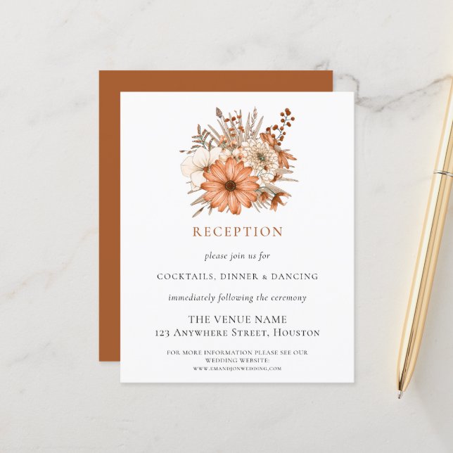 Herbst-Hochzeitsempfang (Vorderseite/Rückseite Beispiel)