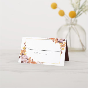 Herbst Hochzeitstabelle für Blumenmuster - benutze Platzkarte