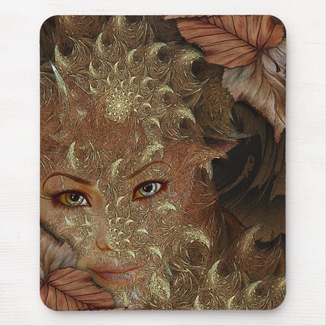 Herbst-hölzerne Nymphe Mousepad (Vorne)