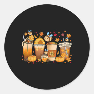 Herbst Horror LatFall Kaffeekassen Geisterhand Runder Aufkleber