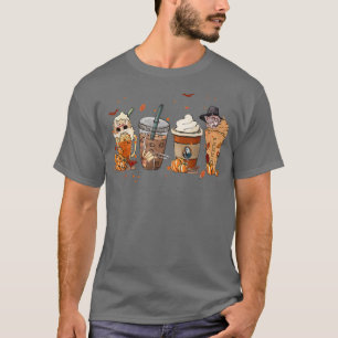 Herbst Horror Latte Coffee Cups Ghost Hallowage T-Shirt