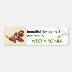 Herbst im Autoaufkleber West-Virginia