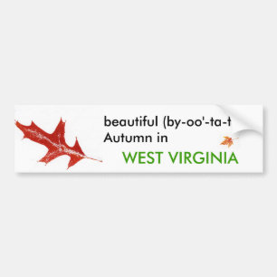 Herbst im Autoaufkleber West-Virginia
