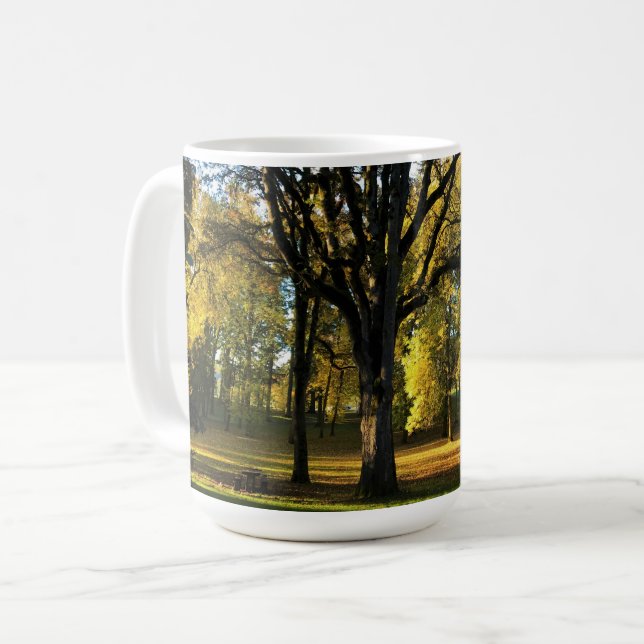 Herbst im Champoeg Staat Park, OR Kaffeetasse (Vorderseite Links)