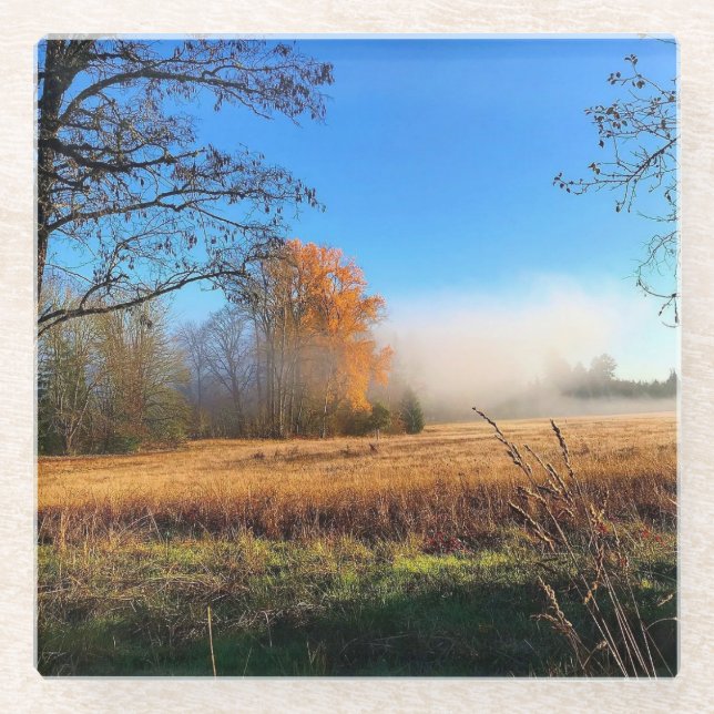 Herbst im Champoeg Staat Park, Oregon Poster Magne Glasuntersetzer (Vorderseite)