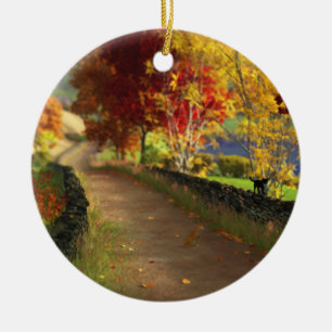Herbst im Glen Keramik Ornament