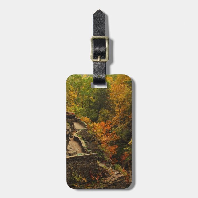 Herbst im Treman Staat Park Gepäckanhänger (Vorderseite vertikal)