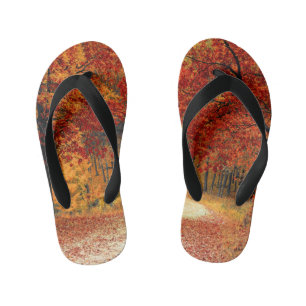 Herbst im Wald Kinderbadesandalen
