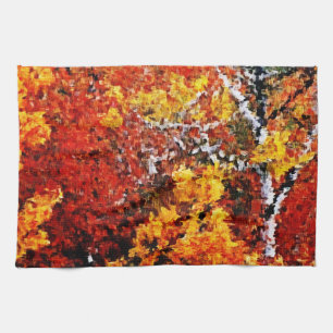 Herbst im Wald - Malerei Art Küchentuch