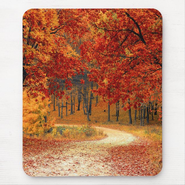 Herbst im Wald Mousepad (Vorne)