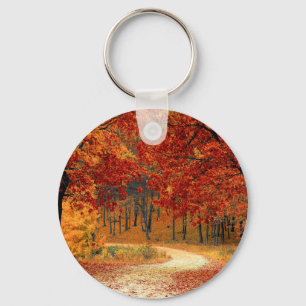 Herbst im Wald Schlüsselanhänger