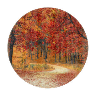 Herbst im Wald Schneidebrett